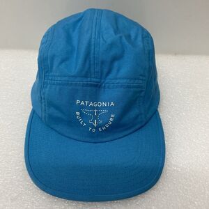 Patagonia Maclure Hat Cap Strapback 5 Panel Light Blue Built To Endure Logo